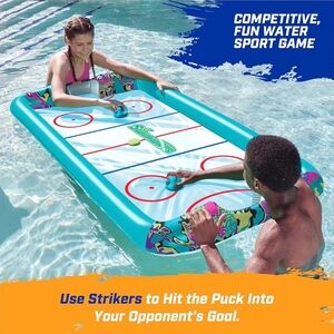 NEW IN BOX - SwimWays Hydro Hockey Inflatable Water Floating Table Hockey Set